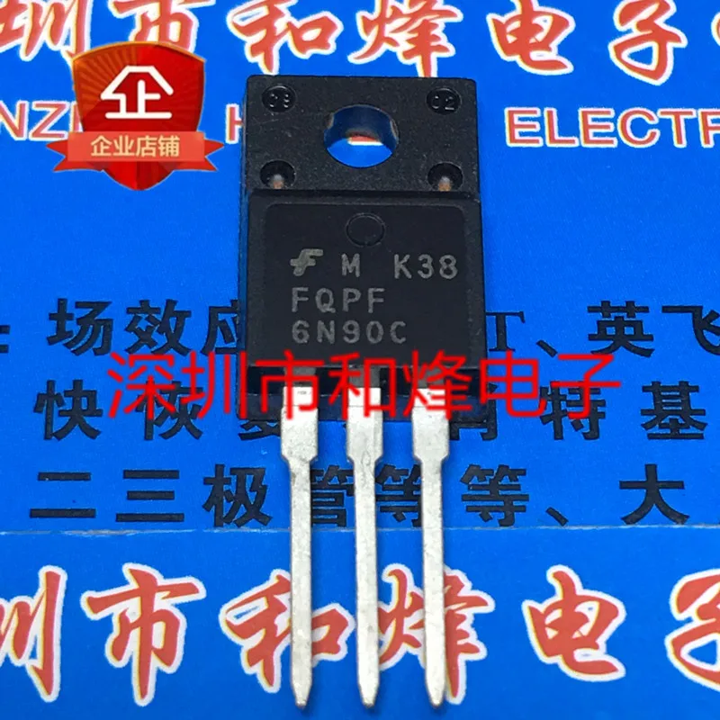 

Original 6PCS/lot FQPF6N90C TO-220F 900V 6A