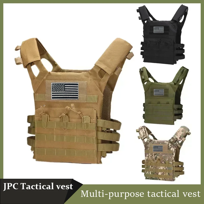 

Nylon Tactical Vest Body Armor Hunting Carrier Airsoft Accessories Combat MOLLE Camo Vests