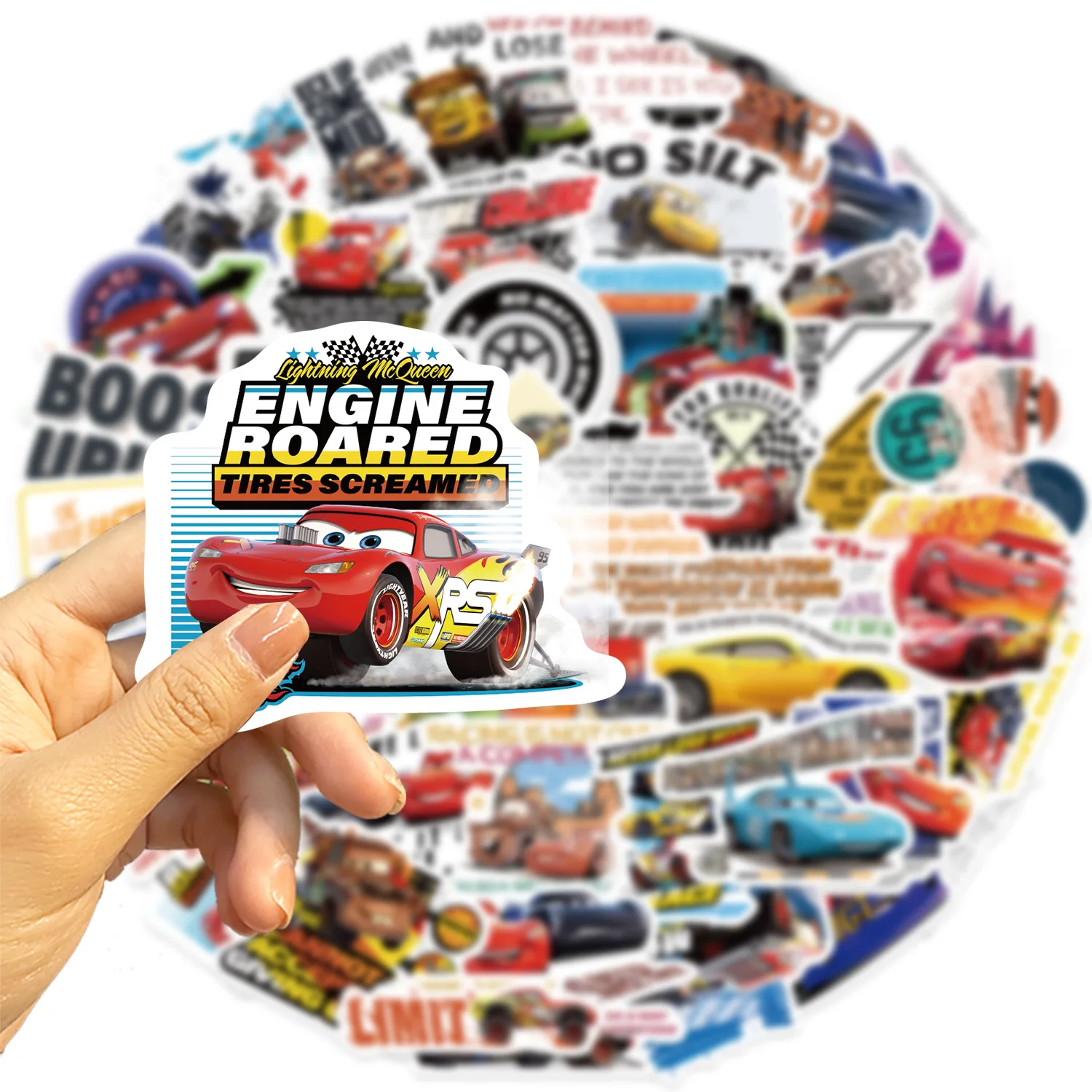 

10/30/50PCS Disney Movie NewCars Personalized Stickers Inspirational Quotes Creative Decoration Graffiti Decoration DIY Laptop