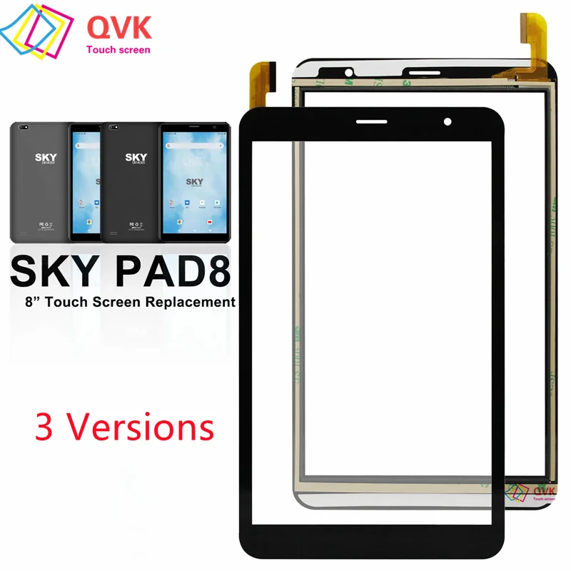 

Black New 8Inch For Sky Devices Sky PAD 8 Tablet Capacitive Touch Screen Digitizer Sensor Exterior Glass Panel