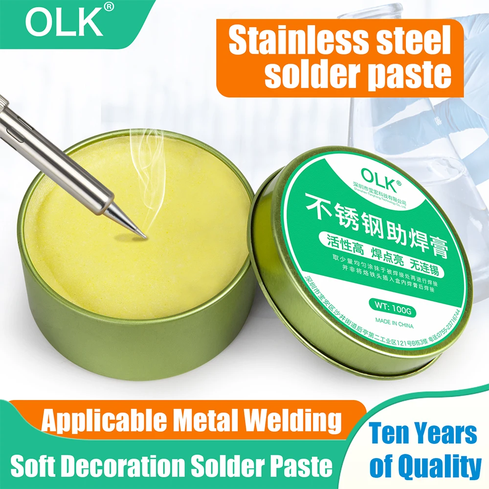 100g Stainless Steel Metal Soldering Paste Welding Flux Multifunctional Strong Solder Flux DIY Professional Repair Accessories