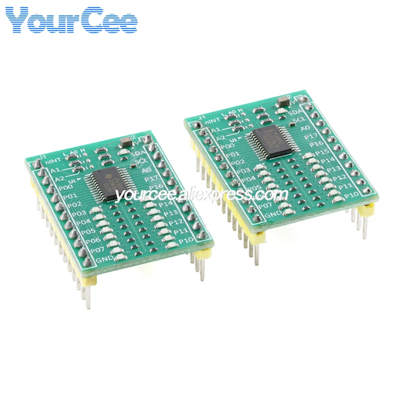 5pcs/1pc MCP23017 16bit Serial I/O Expansion Board TCA9555 PCF8574T PCA9555 Converter Module IIC I2C to GIPO for Arduino