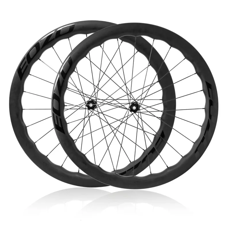 700C Carbon Fiber Disc Brake Wheel, New Wave Carbon Fiber Road Bike Wheel 45-55mm Carbon Fiber Material, Bicycle Accessories