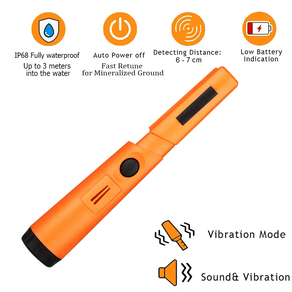 GT110 New Waterproof Handheld Metal Positioning Rod Outdoor Treasure Hunting Convenient High Sensitivity Detector