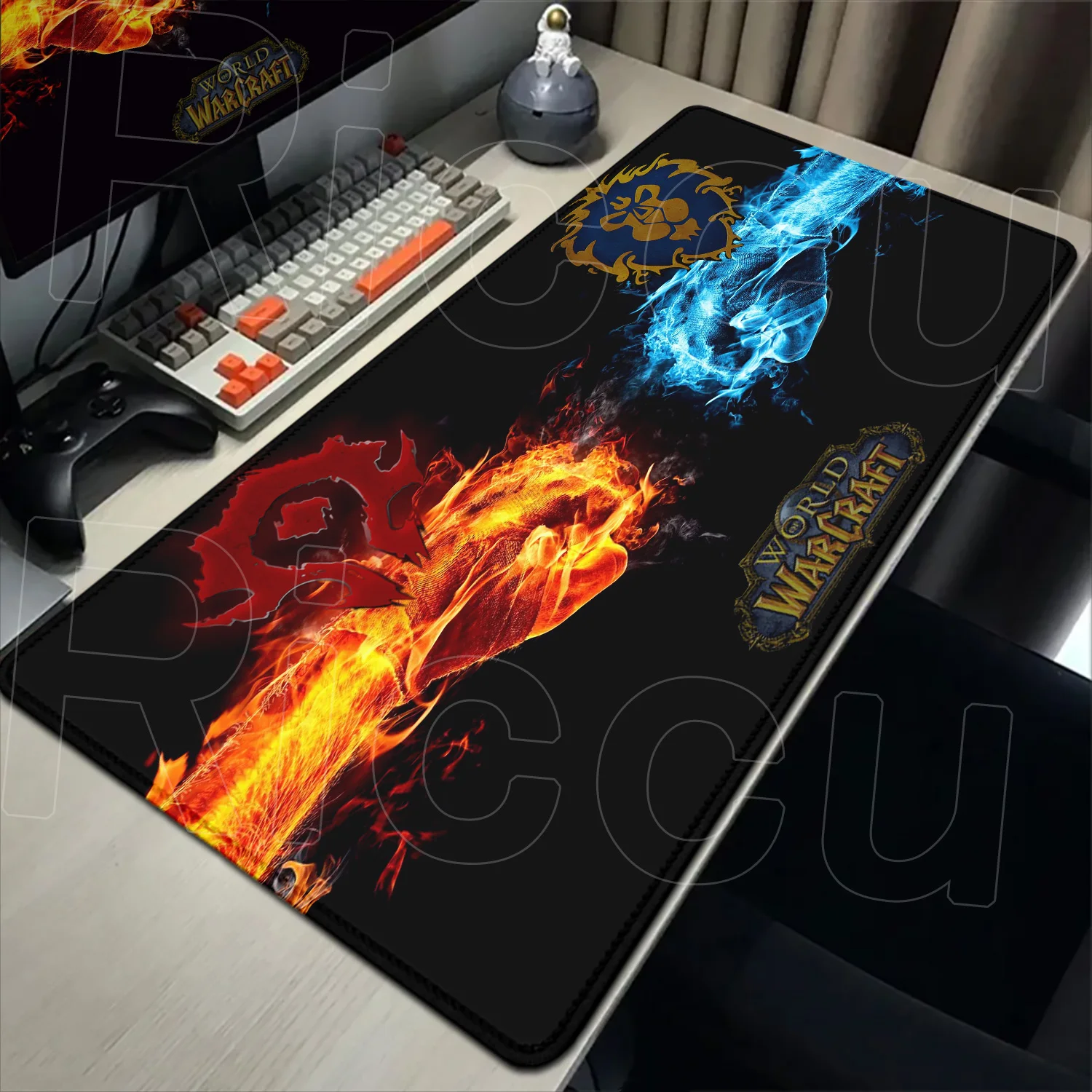

Hot Gaming World of Warcraft Mouse Pad Natural Rubber Large Computer Desk Keyboard Mats Gamer Mousepad Lock Edge Thicken Carpet