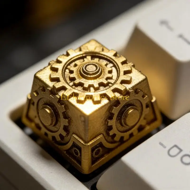 B03C Handcrafted Resin Gear Keycap With Crossed Stem Fit For Customizable Mechanical Keyboards ESC Keycap