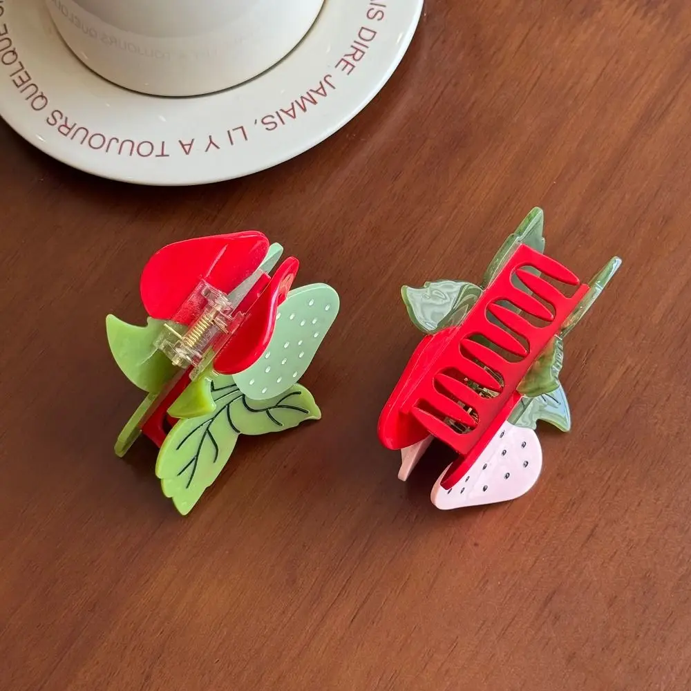 

Hairpin Sweet Strawberry Acetate Hair Clip Cute Hair Clips Fruit Acetate Claw Clip Delicate Ponytail Shark Clip Girls
