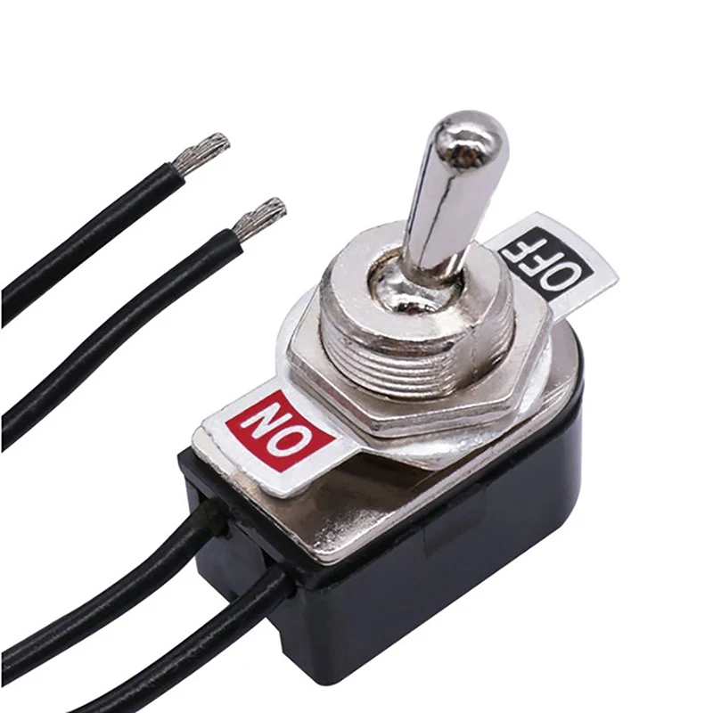 AC250V 3A On/Off Prewired Standard Toggle Switch With Wire Cable KNS-1 SPST Contacts Switch Electrical Equipment
