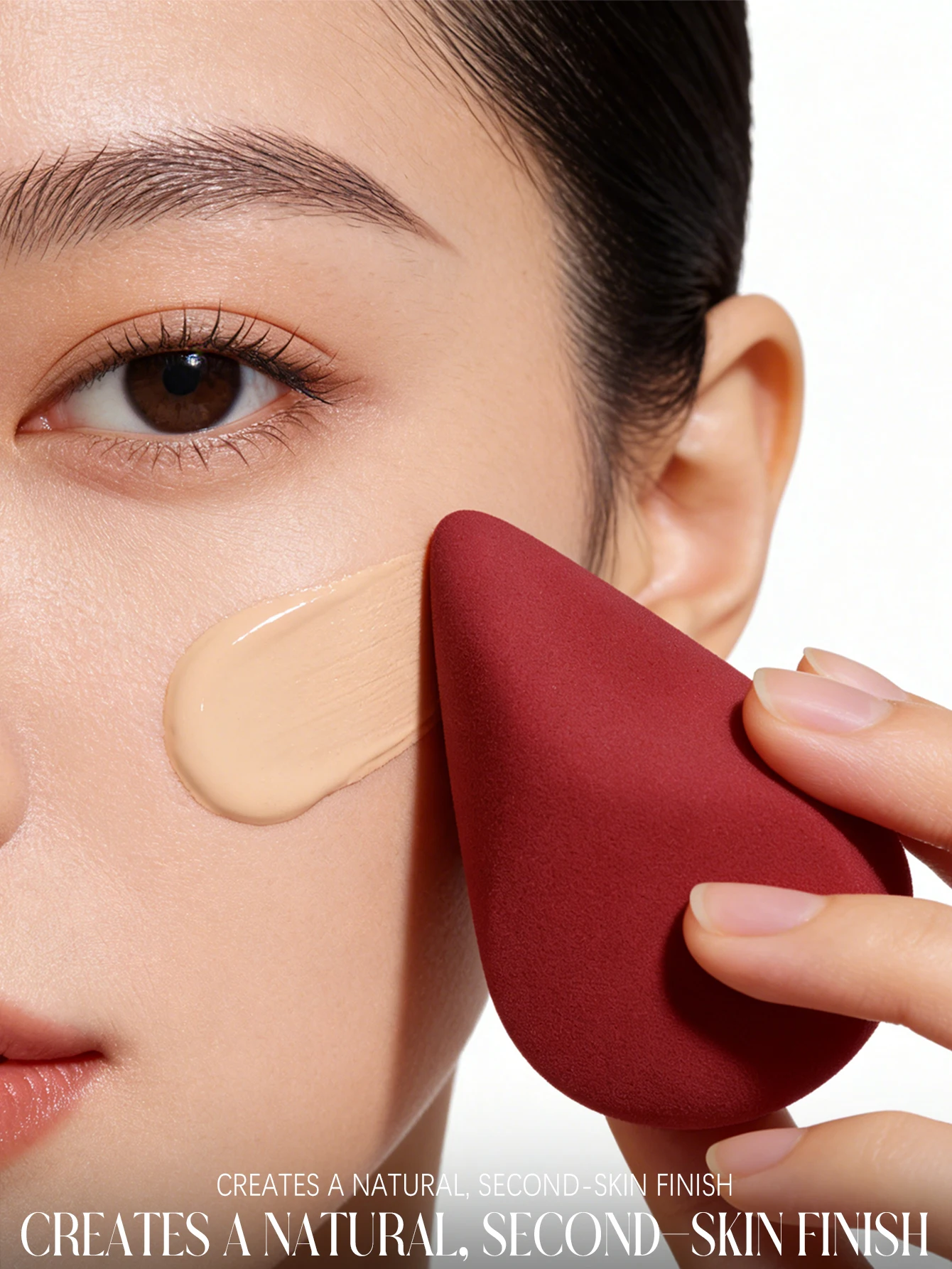 2/4/8 Count High Density Red Polygon Makeup Sponges, Latex-Free Soft Cosmetic Sponge