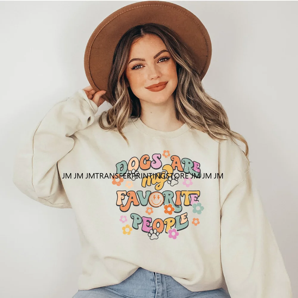 Hochwertige Hunde katze Mama Liebe Design Druck Blumen Mutter Brief Eisen auf dtf Transfer Aufkleber bereit, für T-Shirts zu drücken