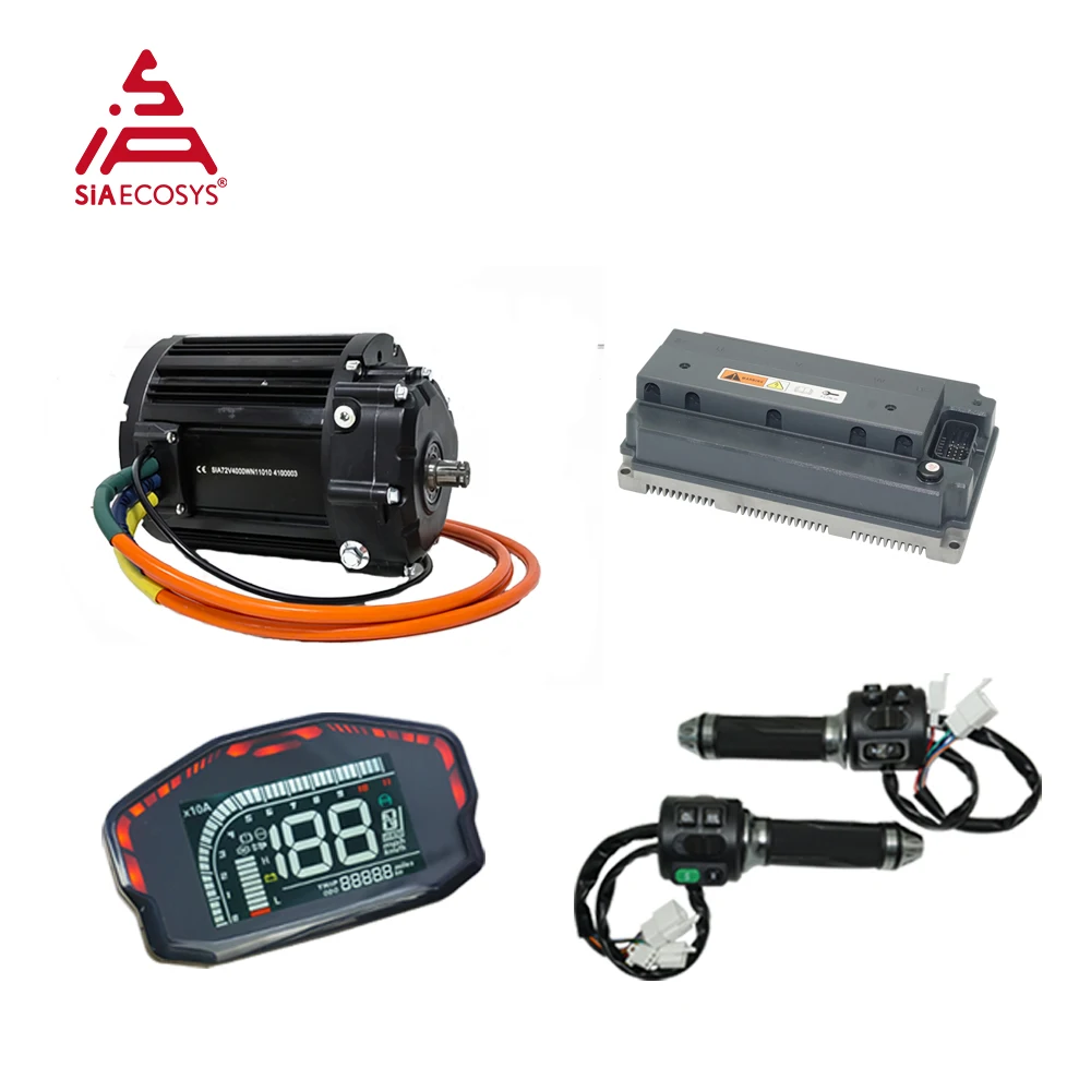 

QS MOTOR 138 4000W V3 7500W Max Continuous 72V Motorcycle Kits New Mid Drive Motor With Votol EM200-2SP Controller DKD Display