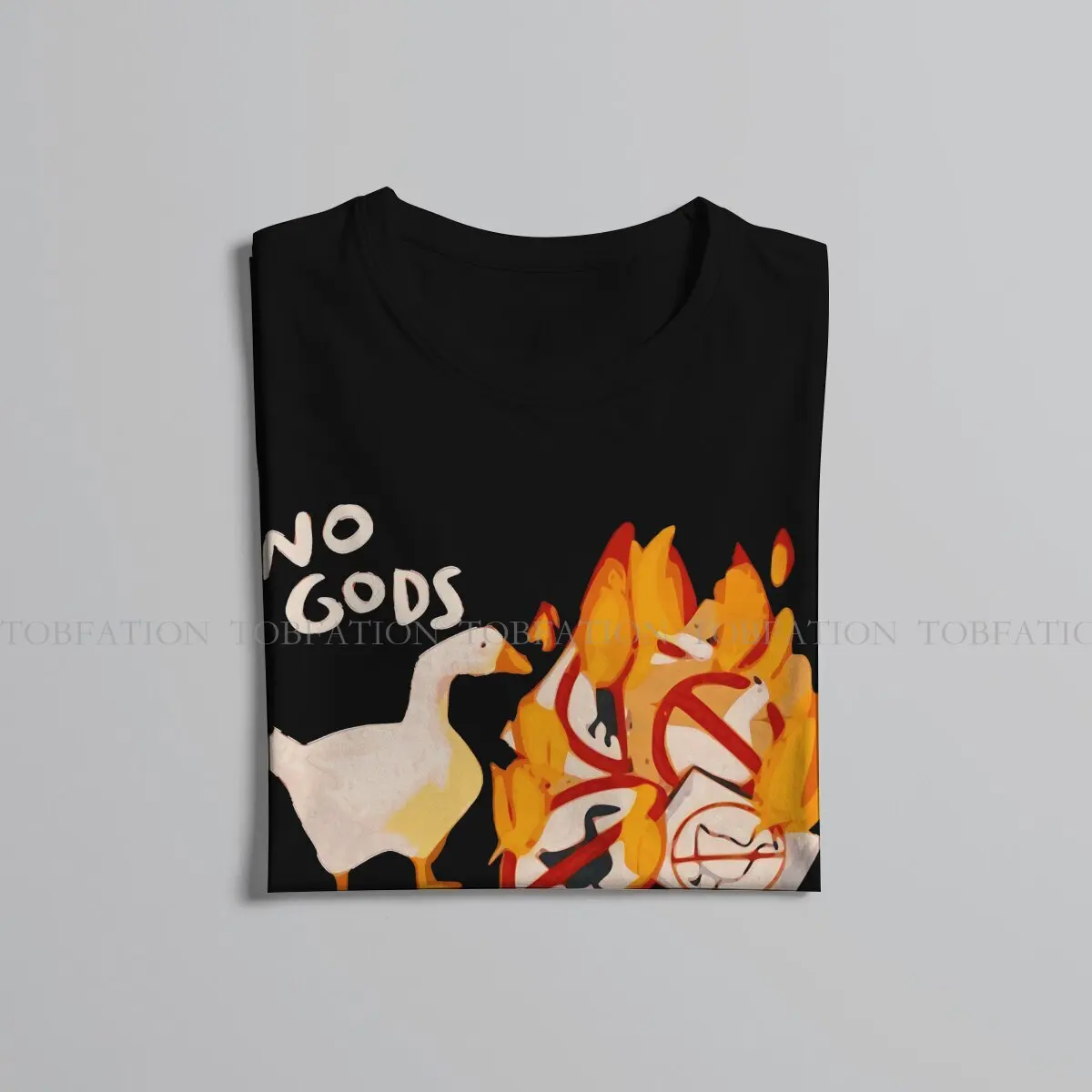 Untitled Goose Game NO GODS Tshirt Homme Men Clothes 4XL 5XL 6XL 100% Cotton T Shirt