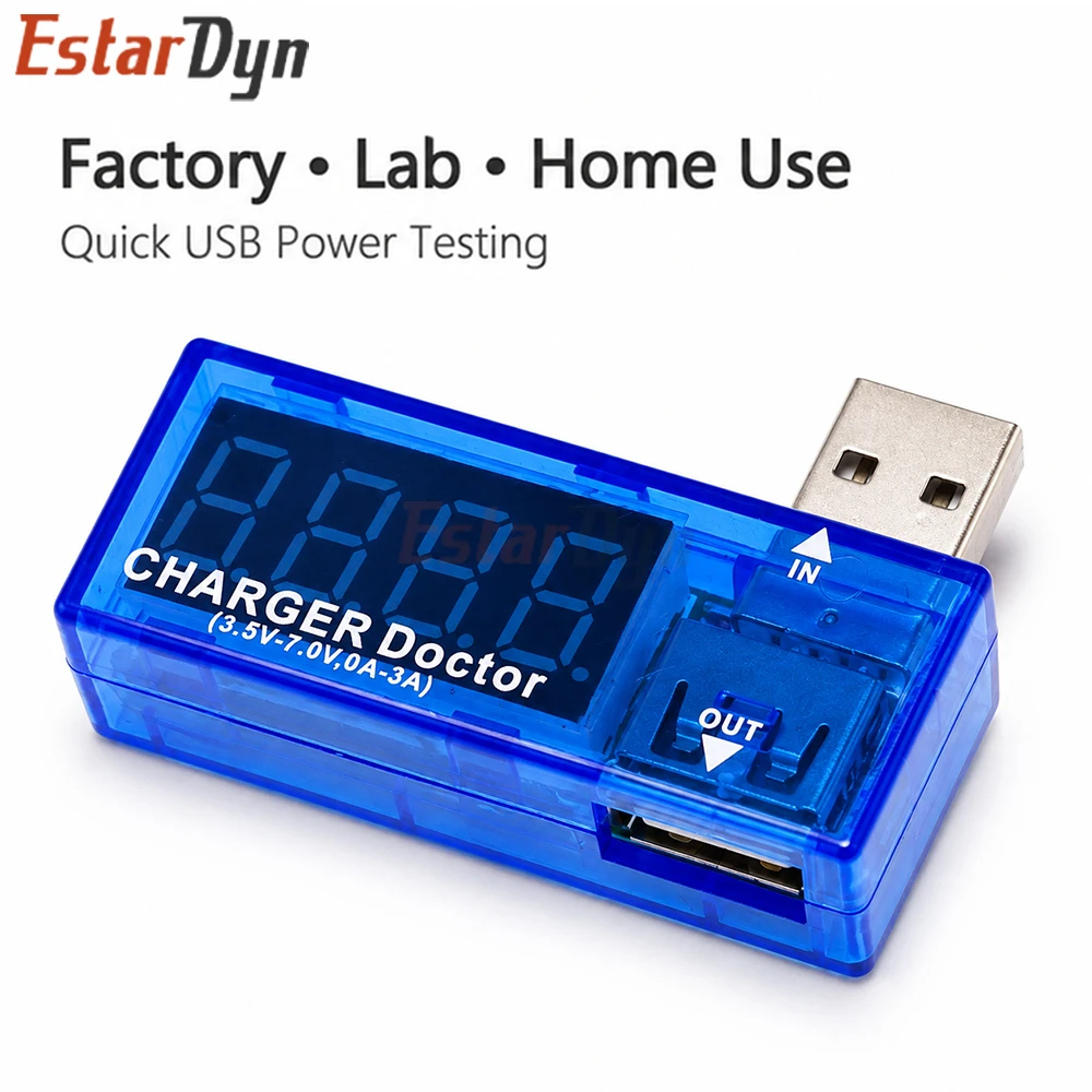 Estardyn USB Charger Doctor Digital Voltmeter Ammeter Mobile Power Current Voltage Tester Meter Mini USB LED Display
