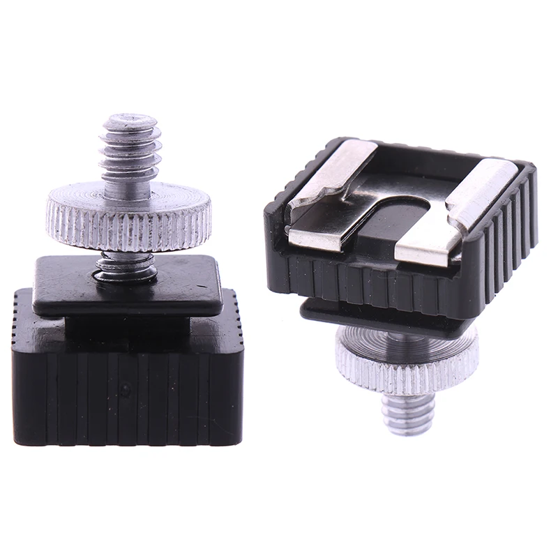 1Set Metal Flash Hot Shoe Mount Adapter To 1/4" Screw Thread For Studio Light Stand Tripod Camera Accessories