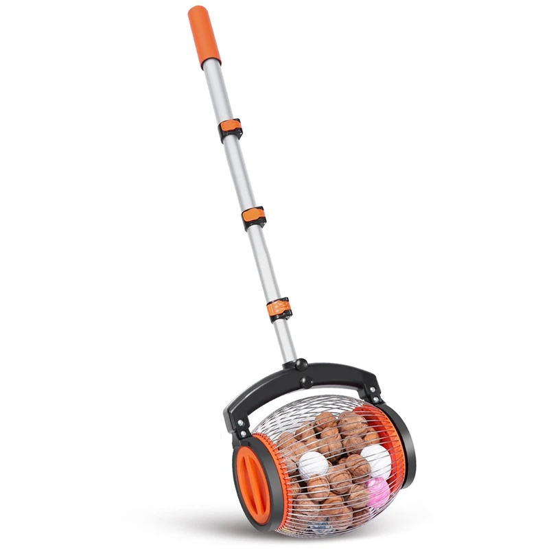 PZHI Walnuts Picker Upper Roller for Nut Gatherer Multifunctional Nuts Picker with Rolling Drum for Garden