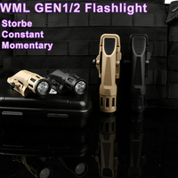 WADSN WML GEN1/2 LED Strobe light Tactical Airsoft Helmet Flashlight Illuminator Constant Momentary Storbe 3 Modes Long Version