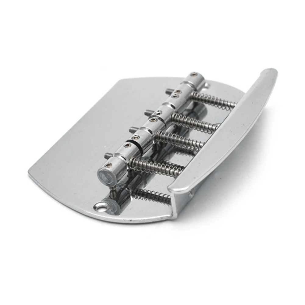 (AD12) Electric Guitar Pull Plate PB Bass Bridge 4-String Semi-Circular Large Bass Lower Saddle Straight Code Metal Pull Plate