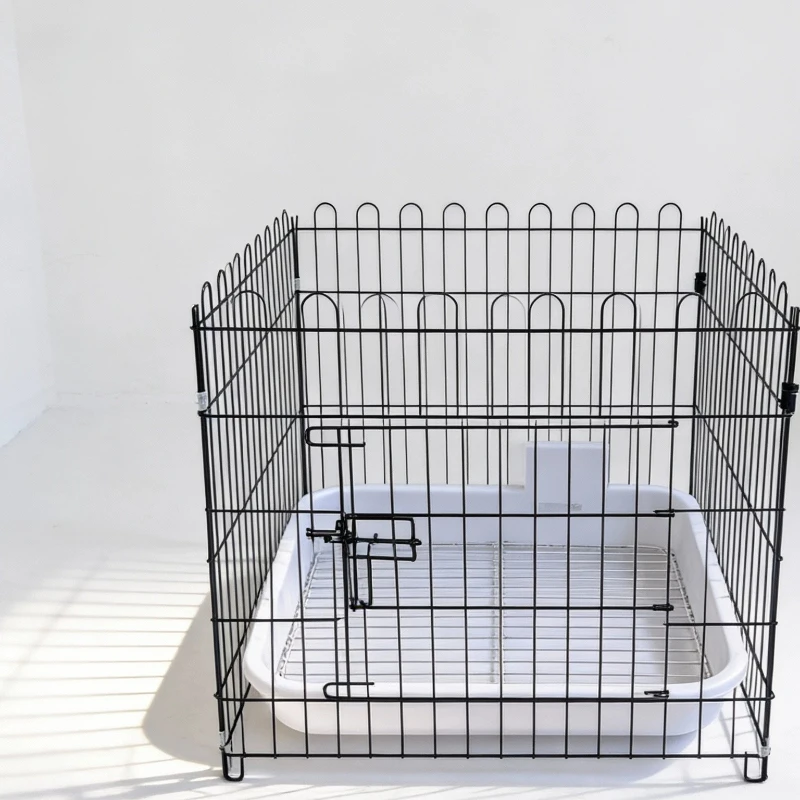 Circle Luxury Modular Dog Fence Modern Kennel Grating Playpen Large Indoor Dog Fence Balcony Outdoor Parc Pour Chien Home Decor