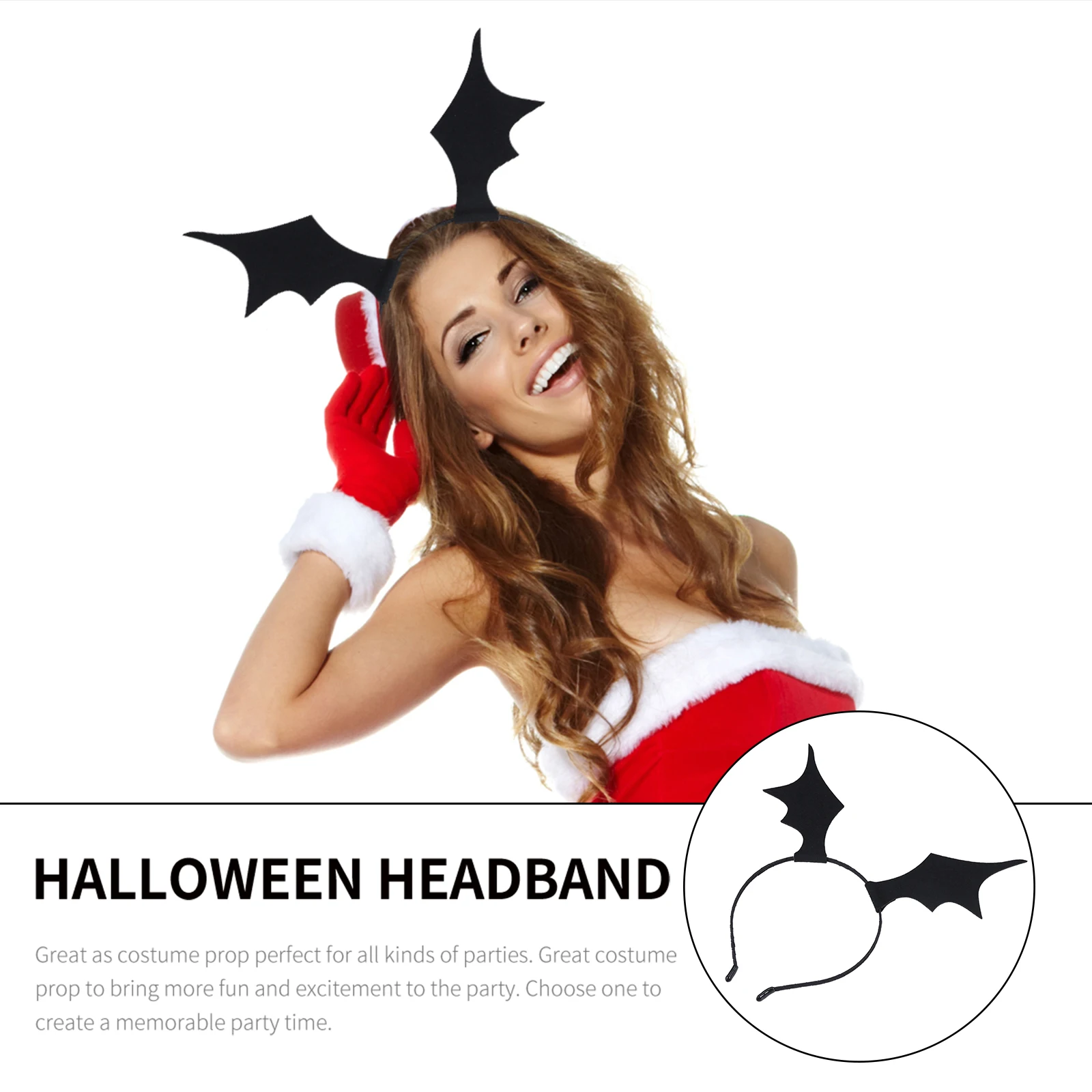 

3pcs Halloween Bat Wing Headband Party Hair Accessories For s Adults Masquerade Festival Wear Easy Match Flexible