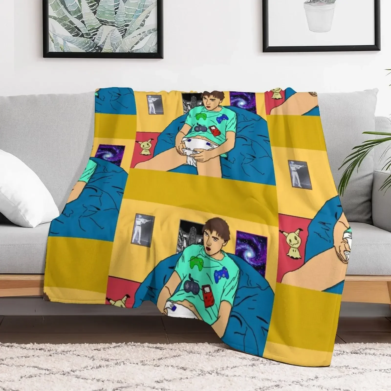 

ABDL gaming Throw Blanket Thin Cute Blankets