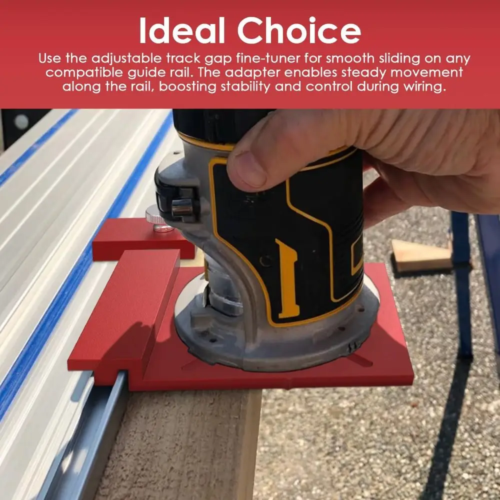 

Aluminum Alloy Guide Rail Adapter Straight Line Milling with limiter Track Saw Adapter Compact Routing Guide Rail Track