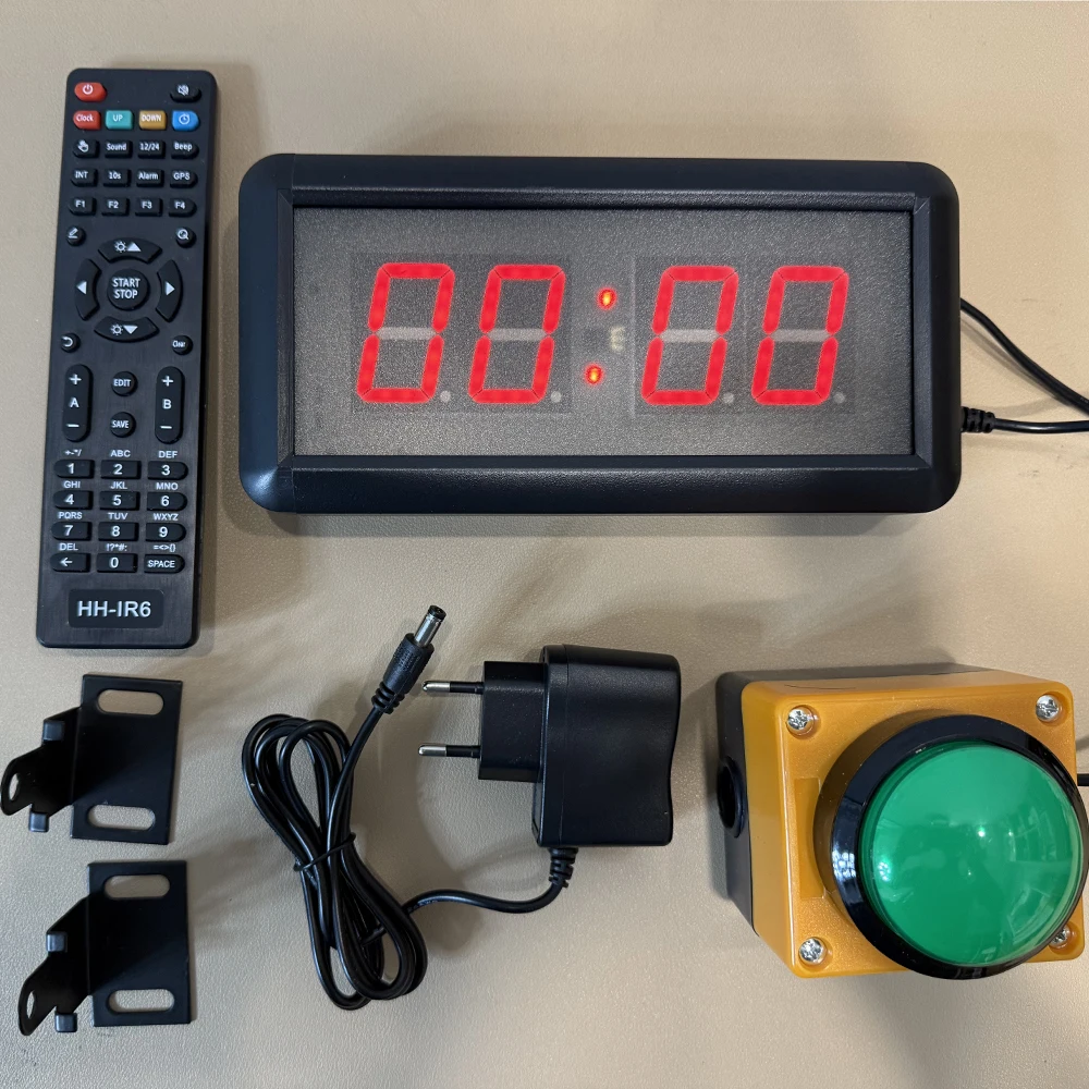 

Popular Game Challenge 4 Digit LED Digital Display 10 Seconds Challenge Timer LED Countdown Stopwatch Digital Wall Clock