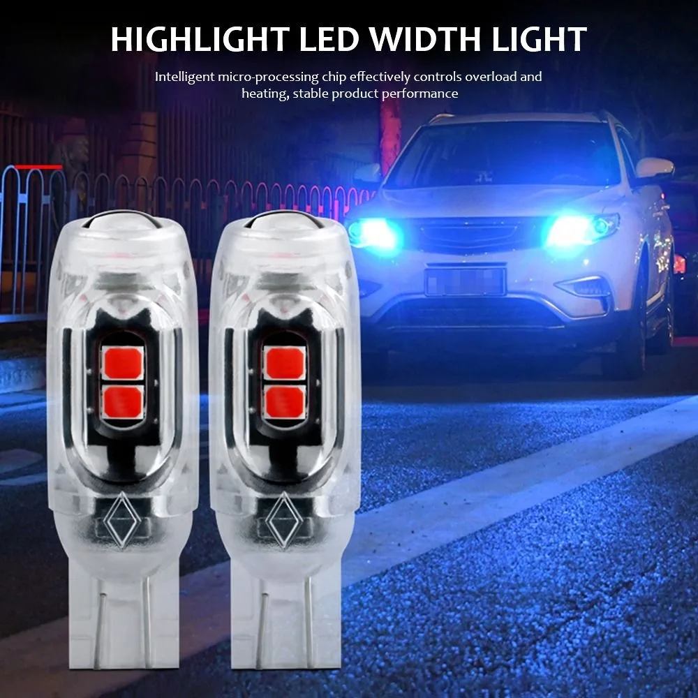 Auto Accessories T10 W5W Car Turn Signal 12V 3030 5SMD License Plate Light Long Light Super Bright LED Bulb