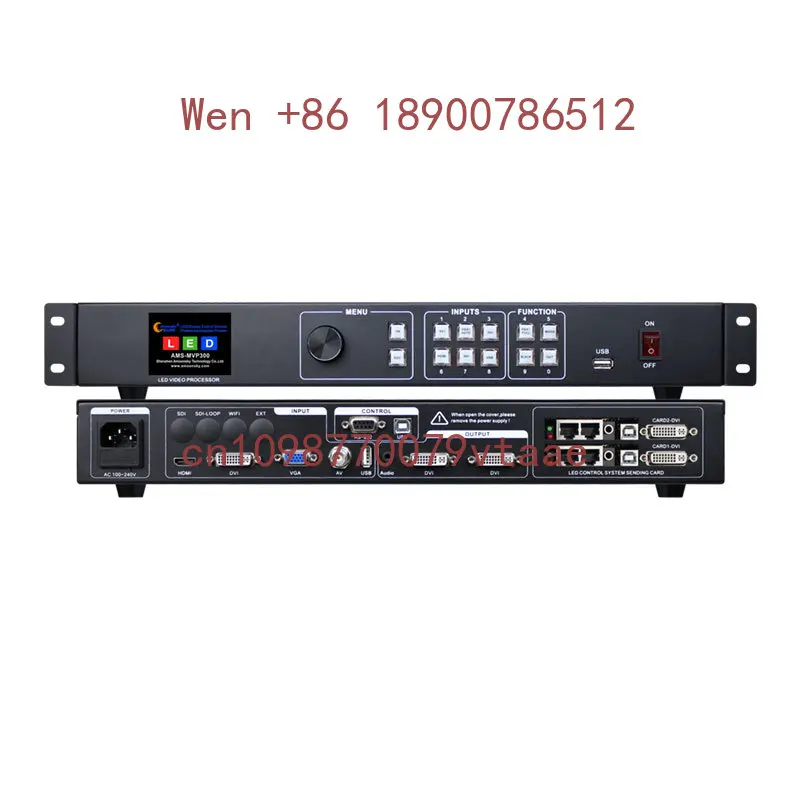 Amoonsky AMS-MVP300 LED 비디오 프로세서 USB 오디오 비디오 출력 지원 Nova/Linsn/Huidu 송신 카드 LED 이벤트 디스플레이용