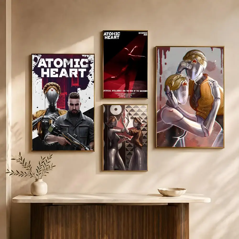 Game Atomic Heart Poster Poster All-match HD Waterproof Self-Adhesive Wall Art Sticker For Home Bedroom