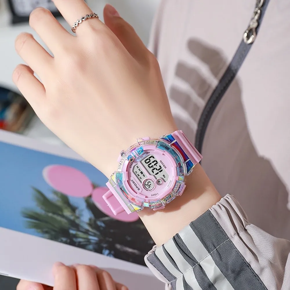 

Водонепроницаемые спортивные детские часы с ночным светом, светящимся циферблатом, светодиодные цифровые часы, функция будильника, спортивные часы для мальчиков и девочек