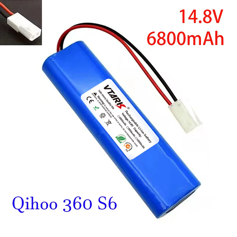 

14.8V 12800mAh Battery Pack for Qihoo .360 S6 .Robotic Vacuum Cleaner Spare Parts Accessories Replacement Batteries.