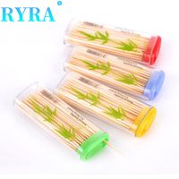 100PCS/box Bamboo Toothpick With Storage Box Disposable Natural Toothpick Portable Toothpicks For Fruit Home Restaurant Hotel