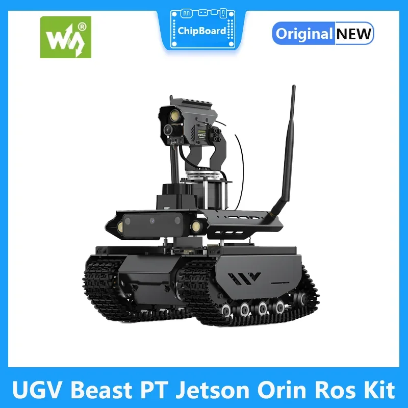 Waveshare UGV Beast ROS 2 Open-source Off-Road Tracked AI Robot For Jetson Orin Series Board, Dual controllers, 360° Flexible