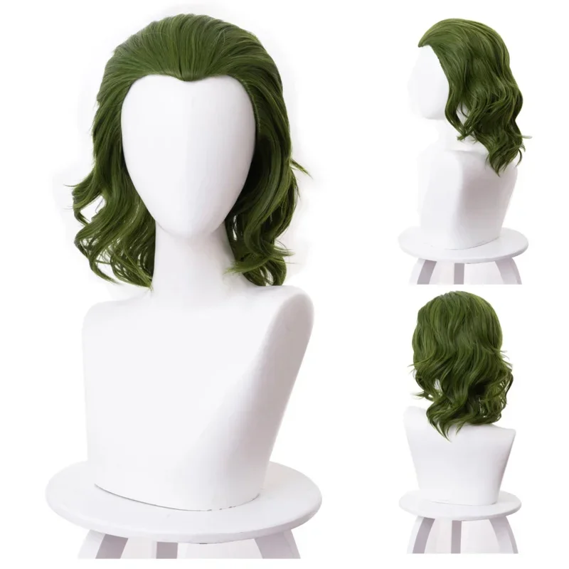 Uomini Joker Cosplay Parrucche Fantasia Abiti rossi Film Super Villain Costume Travestimento Abiti per adulti Maschio Halloween Carnevale Festa di stoffa