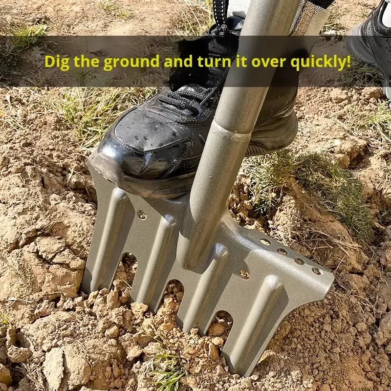 for Four Tooth Steel Fork Head Thickened Soil Turning Tool Integrated Iron Agricultural Tools Collection