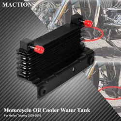 Motorcycle Oil Cooler Radiator Water Tank Cover Adapter For Harley Touring Road King FLHR Street Electra Glide FLHTK FLHRX 09-16