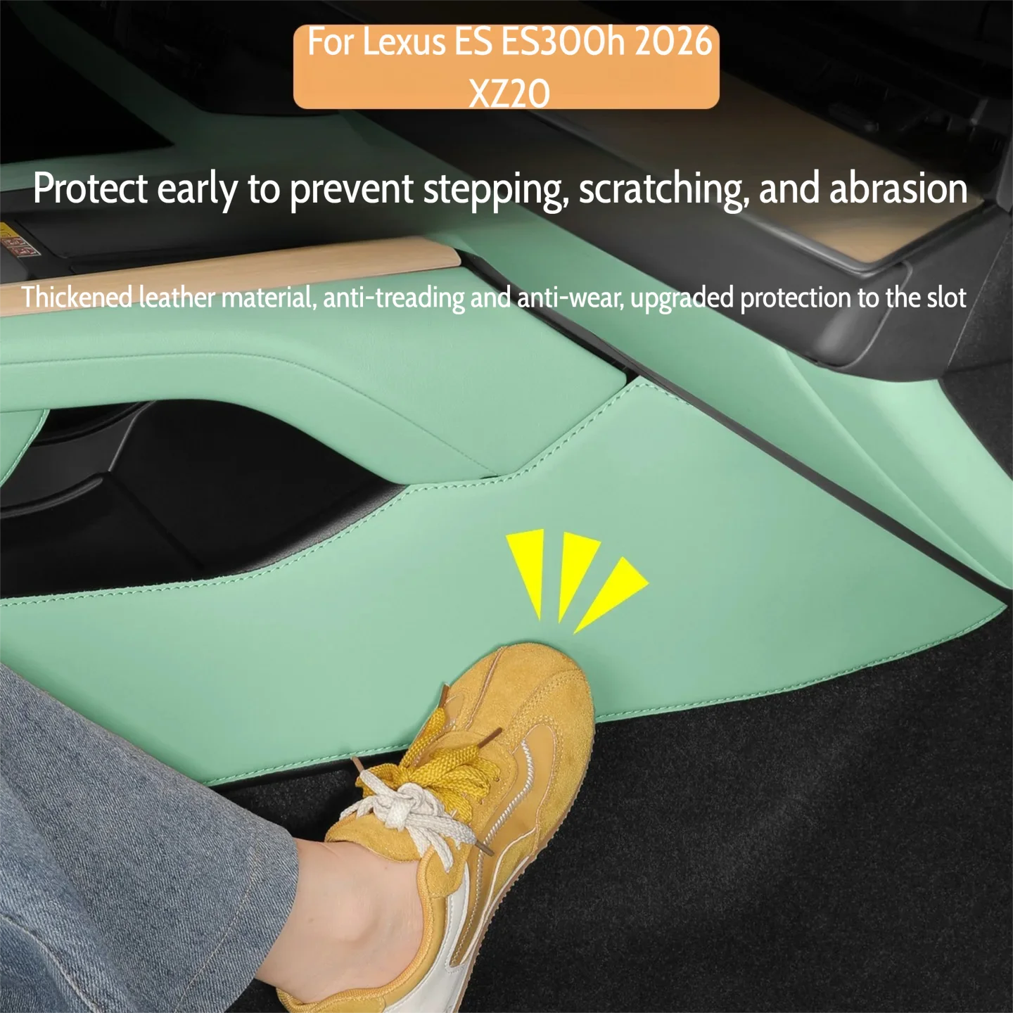 For Lexus ES ES300h XZ20 2026 Center Console Side Kick Mat Leather Anti-Scuff Protector Scratch-Resistant Interior Trim Guard