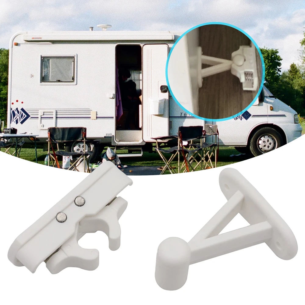 Door Stopper Clip Plastic Main Door Catch Retainer Holder RV Caravan Door Retainer Holder for Caravan Motorhomes Boat Camper RV