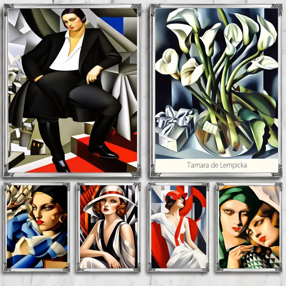 Artist Glamorous T-Tamara de Lempicka Poster HD Wall Decor for Bedroom Living Room Dorm Bar Cafe Gift