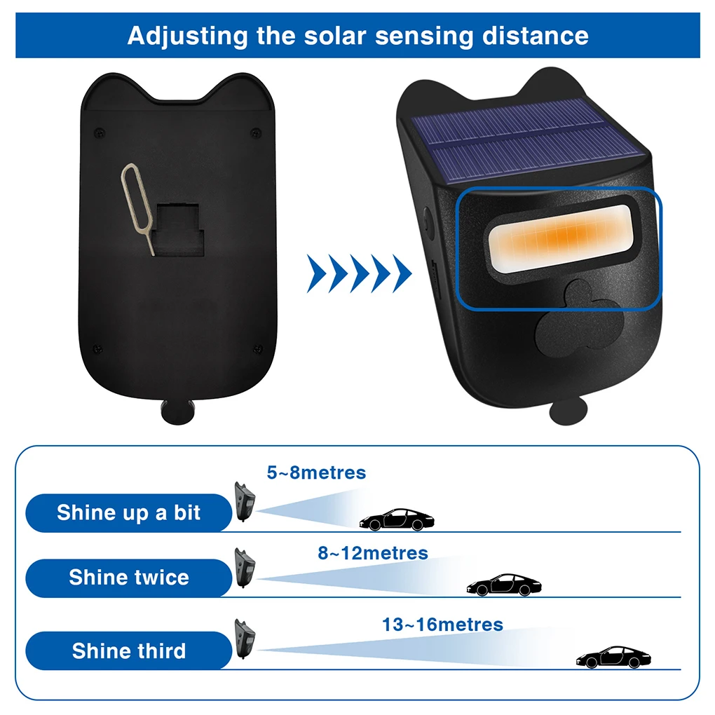 

Wireless Call Chime Set Solar Rechargeable Wireless Alarm Motion Detection Sensor Alarm Driveway Alarm Mo-tion Sensor
