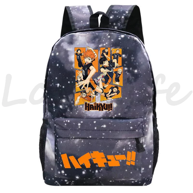 Japan Anime Haikyuu Children\'s Backpack Boys Girls Cartoon Print Schoolbag Harajuku Students Anime Backpacks Back To School Gift