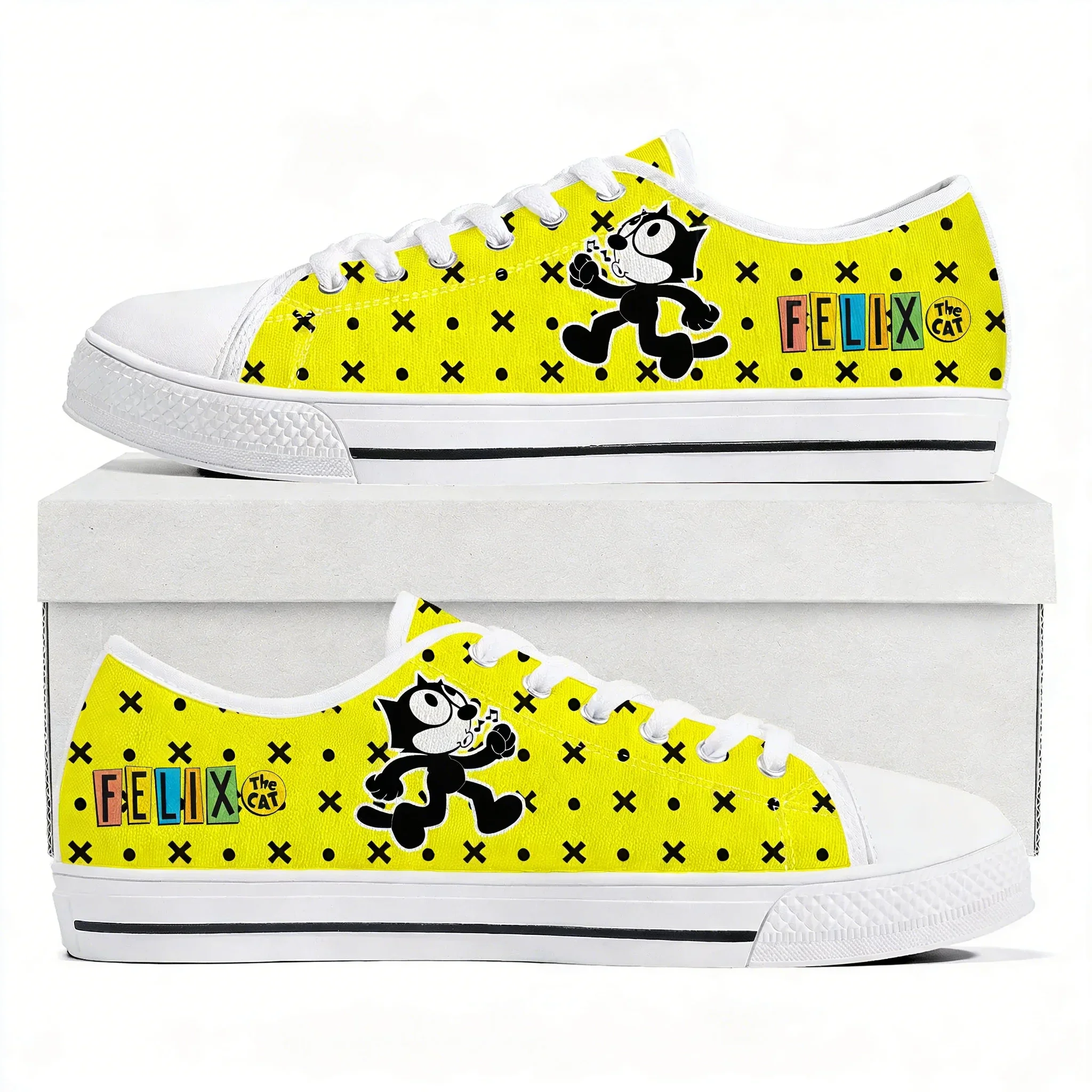 

F-Felix The Cat shoes Low Top Sneakers Mens Womens Teenager High Quality Canvas Sneaker couple Casual Shoes Customize DIY Shoe