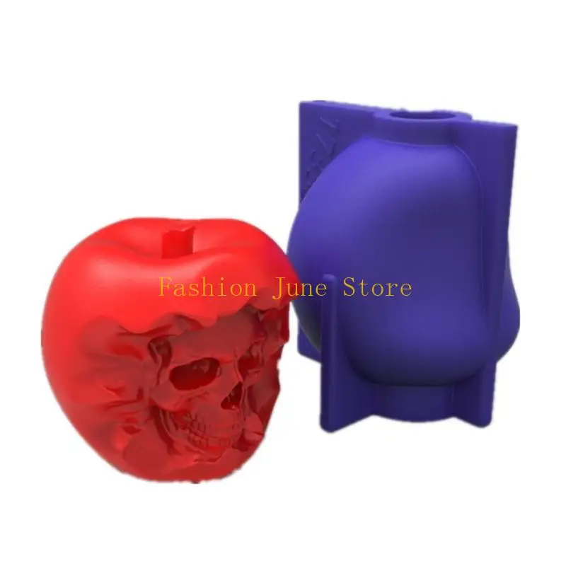 Skull for Apple 3D Candle Soap Mould DIY Candle Epoxy Mold Handmade Candles Aroma Wax Soap Molds for Decoration