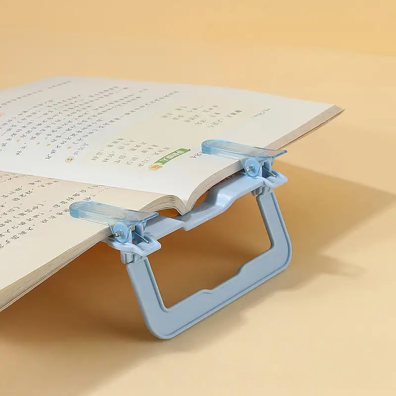 Portable Foldable Double Head Book Clip Reading Stand Book Page Holder Book Fixing Clamp For Students Reading Aids Stationery