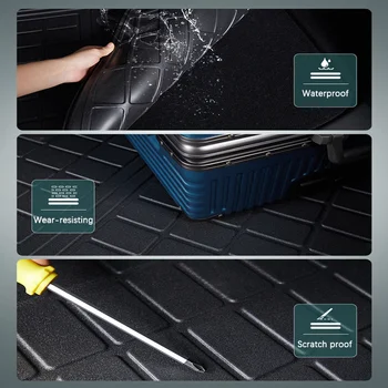 適用於大眾 VW Caddy 和斯柯達 Roomster MK3 2K 2004~2021 2020 的汽車後行李箱墊防水保護墊後行李箱托盤地板墊 6 最佳銷售 2021年大眾Caddy - №6