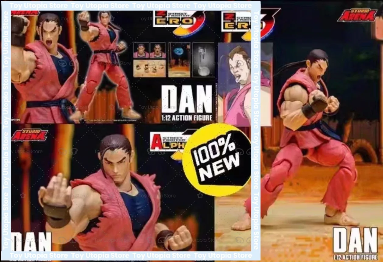 

Storm Toys Dan Hibiri 1/12 Scale Action Figure Highly Articulated Street Fighter III Character with Signature Moves