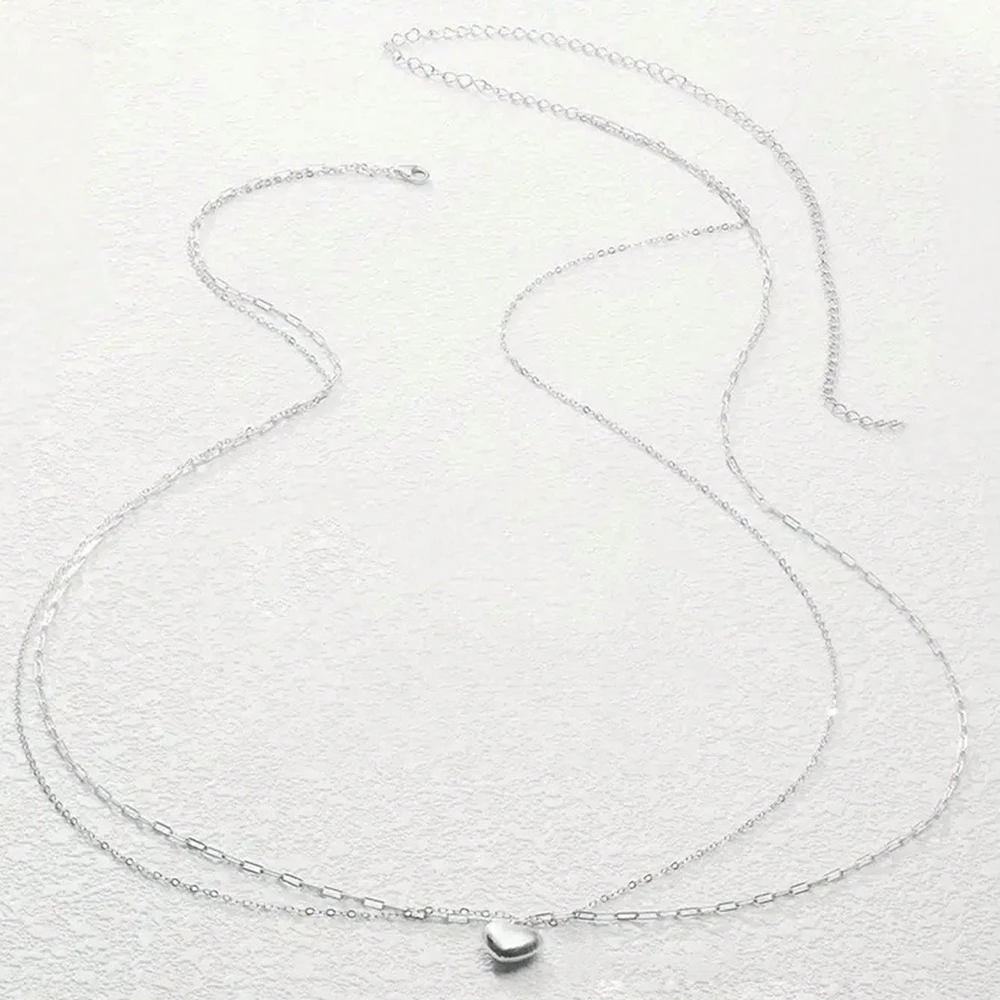 1 قطعة سلسلة الخصر القلب الحد الأدنى ، سلسلة الجسم مثير للنساء ، سلسلة الخصر سلسلة مزدوجة ، سلسلة الجسم المألوف متعددة الاستخدامات الطبقات