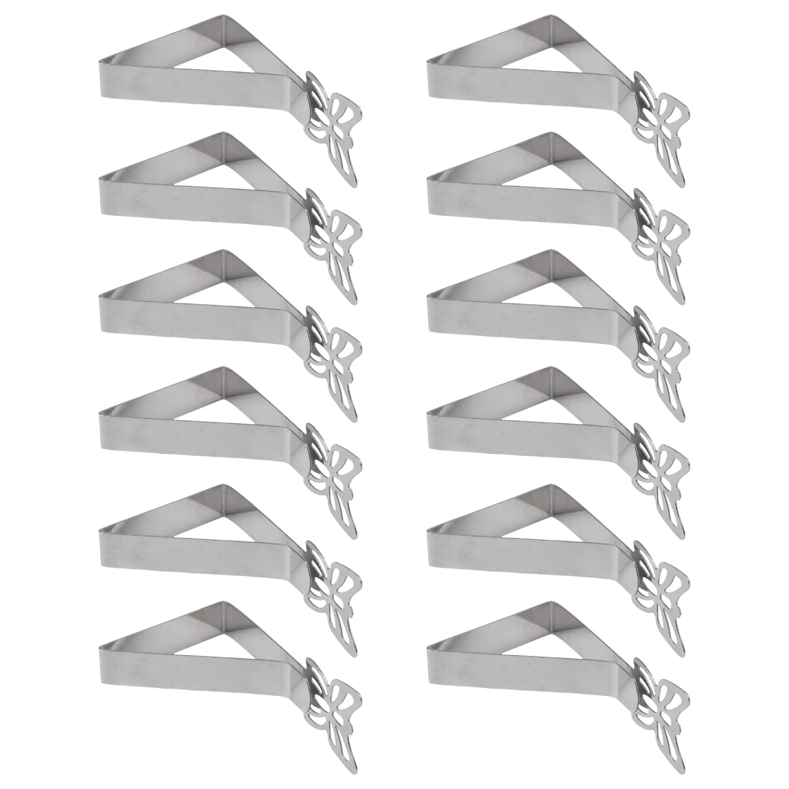 Stainless Steel Butterfly Clips for Tablecloths 12 Pack Designed for Durability and Repeated Use in All Weather Conditions
