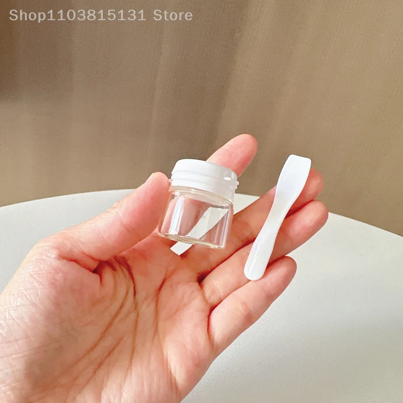 Glass Mini Cosmetic Jars 3/6/10Pcs Liquid Foundation Containers With Lids & Inner Plug Refillable Clear Boxes Dispensing Bottles