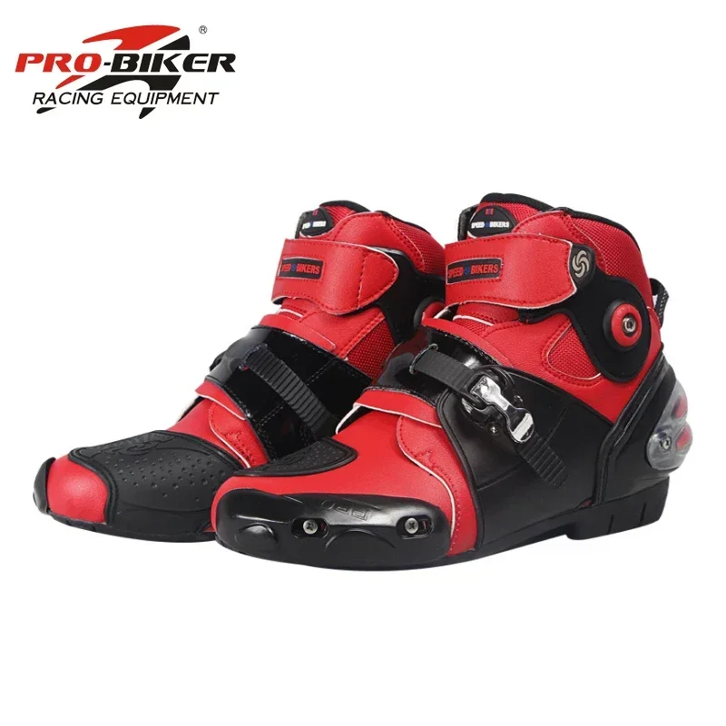 

Motorcycle Boots PRO-BIKER High Ankle Racing boots BIKERS leather racing Motor Motocross Motorbike Riding off-road Shoes Summer